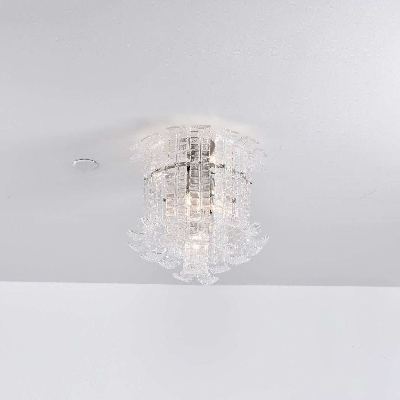 Aurora Ceiling Lamp Clear Murano Glass Flush Mount