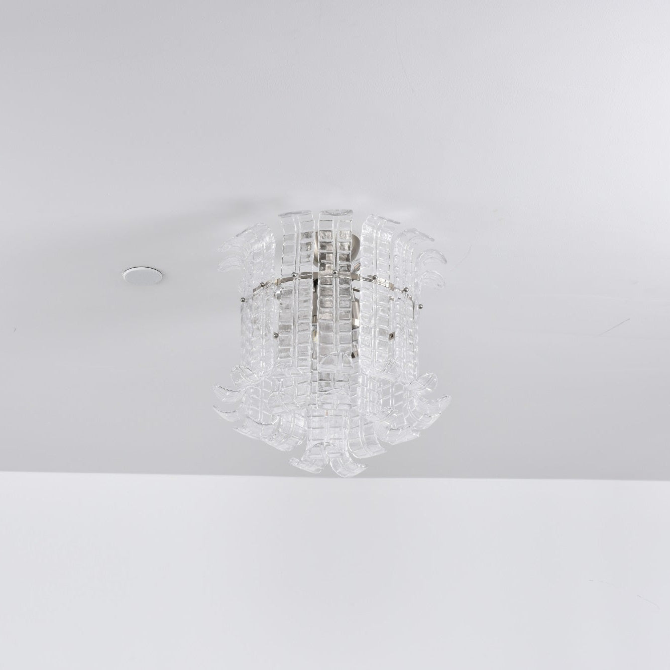 Aurora Ceiling Lamp Clear Murano Glass Flush Mount
