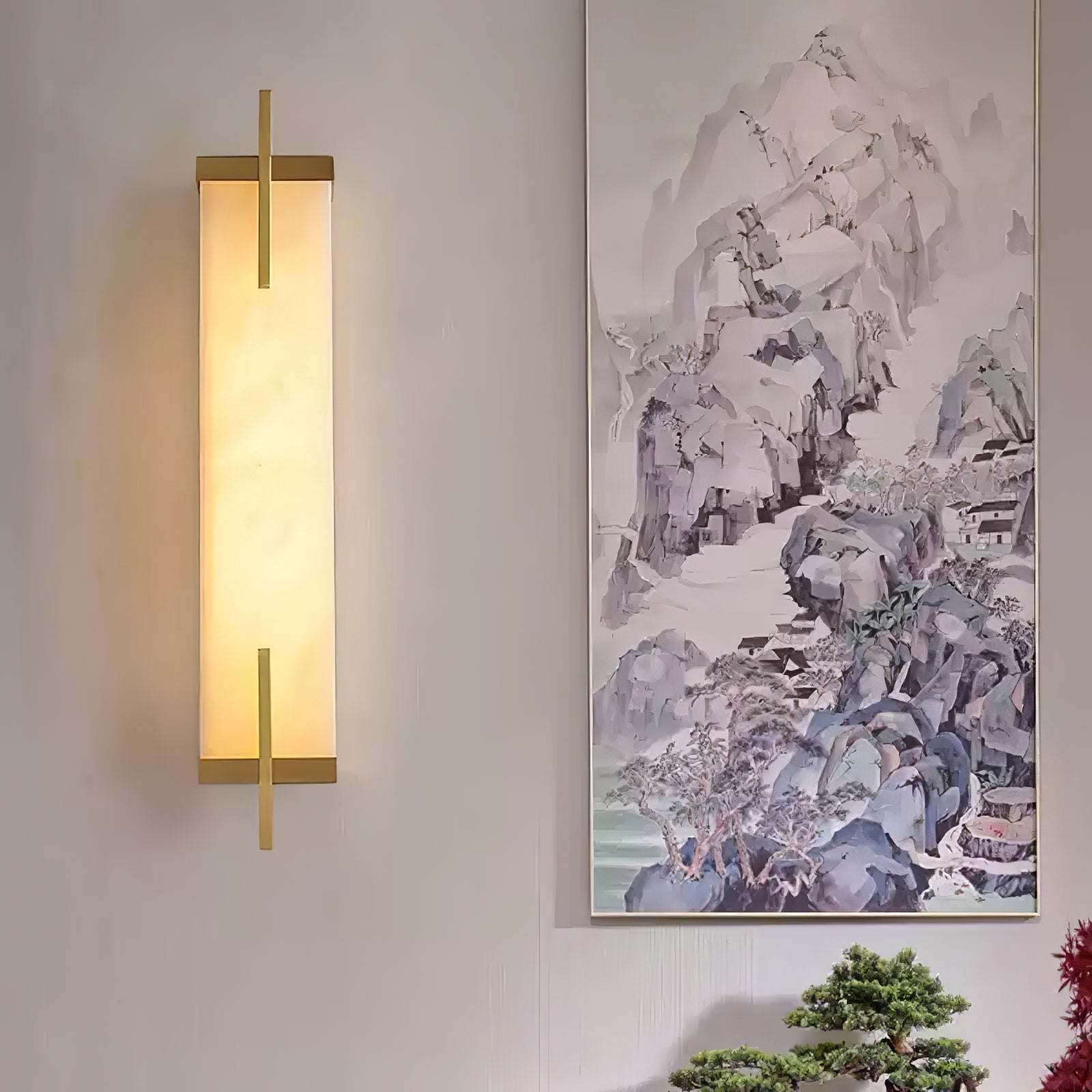 Aurcarir Rectangular Alabaster Wall Light - Neutralighting