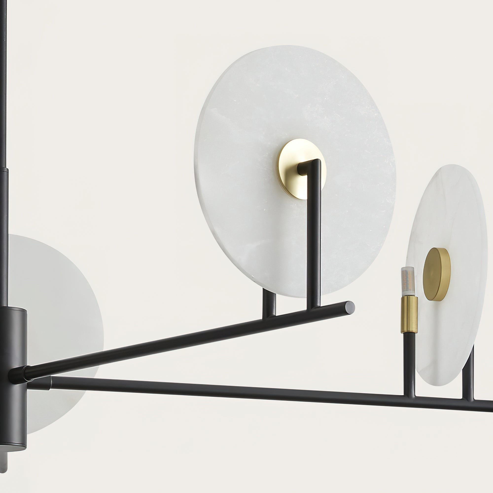 Callisto Chandelier Alabaster Moon Discs - Neutralighting