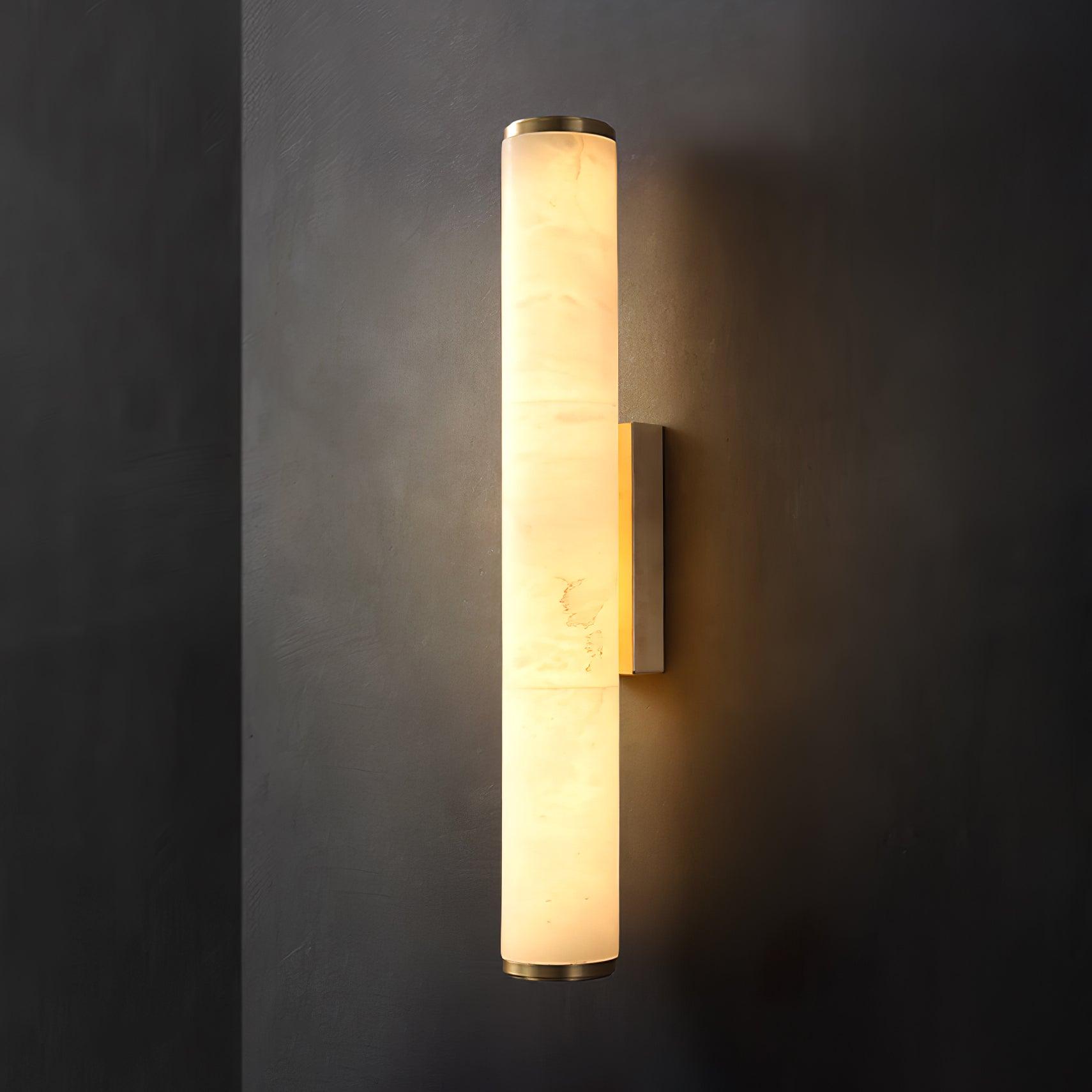Klyr Alabaster Vertical Cylindrical Wall Lamp - Neutralighting