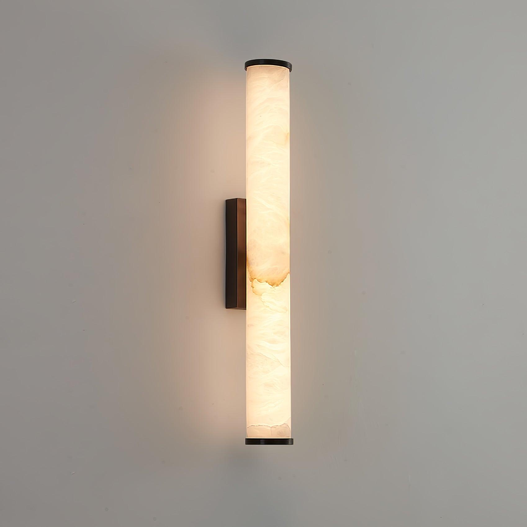 Klyr Alabaster Vertical Cylindrical Wall Lamp - Neutralighting