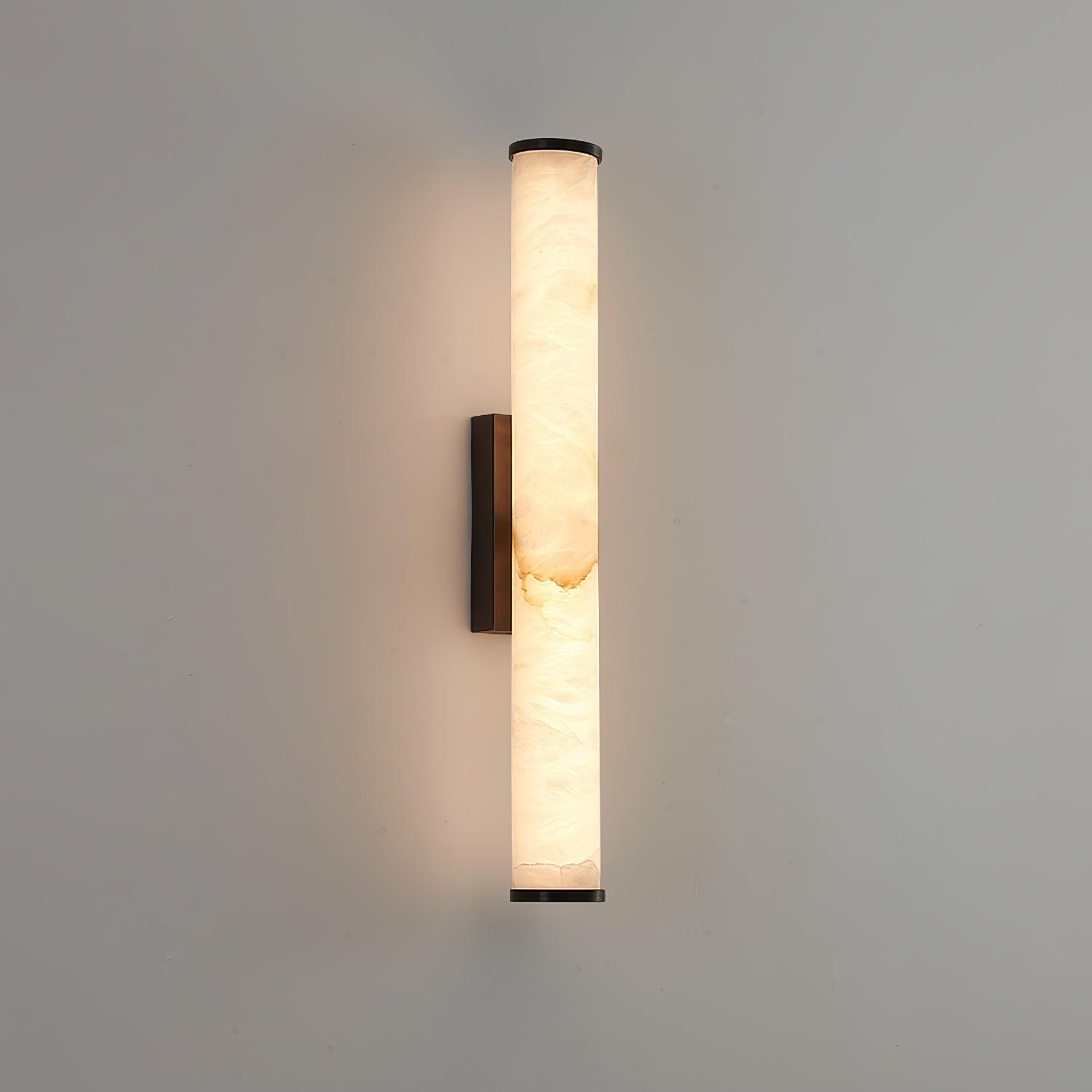 Klyr Alabaster Vertical Cylindrical Wall Lamp - Neutralighting