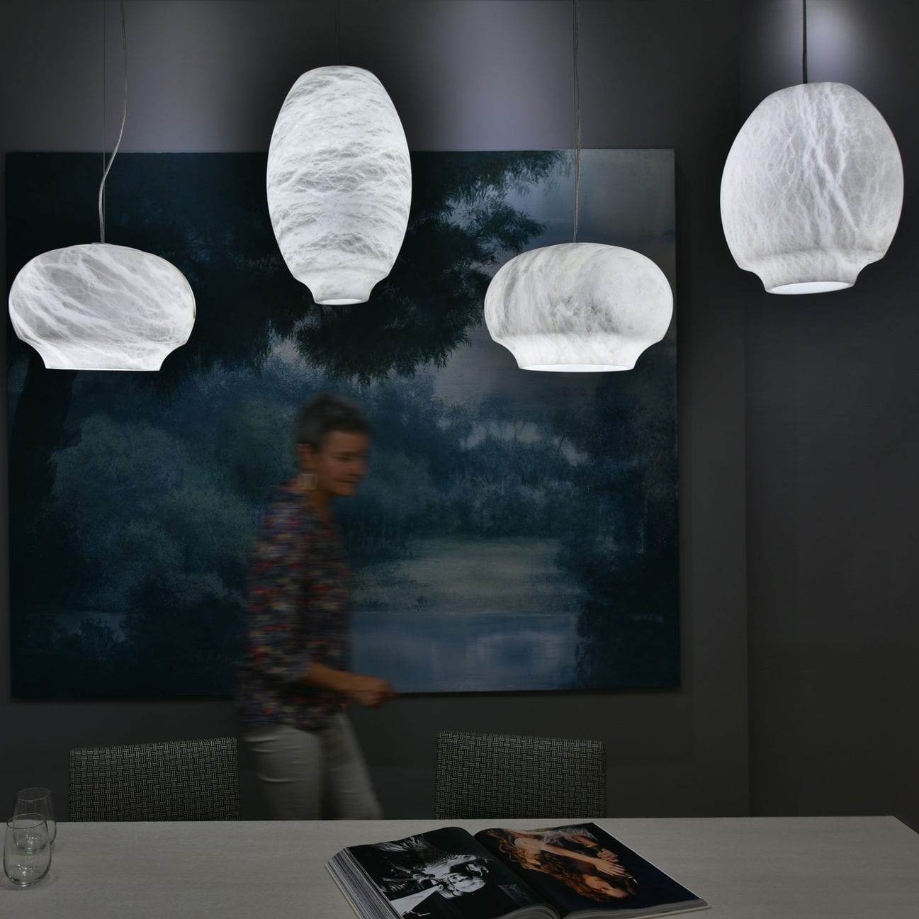 Thalia Minimalist Alabaster Pendant Light - Neutralighting