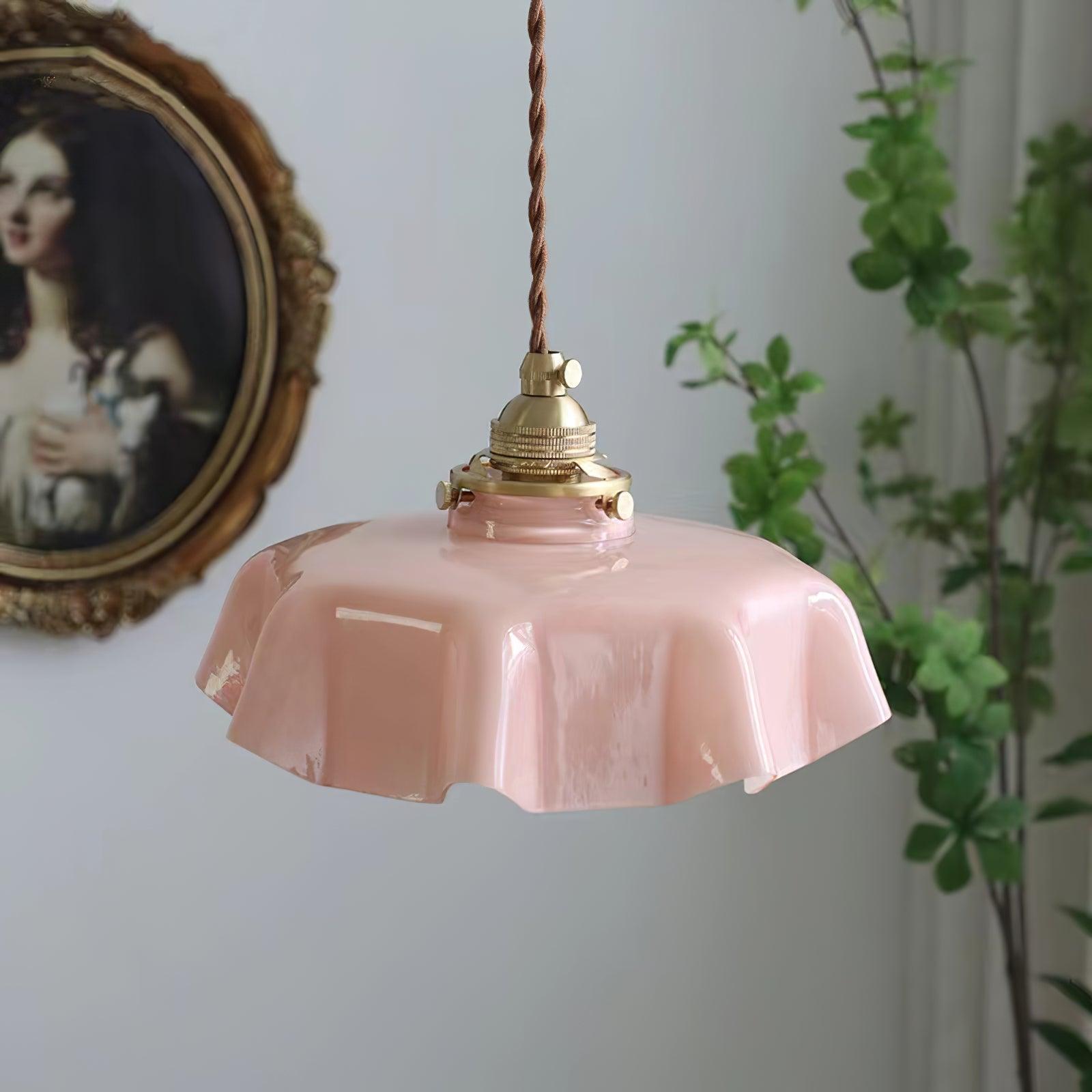 Civen Farmhouse Ruffled Pendant Light - Neutralighting