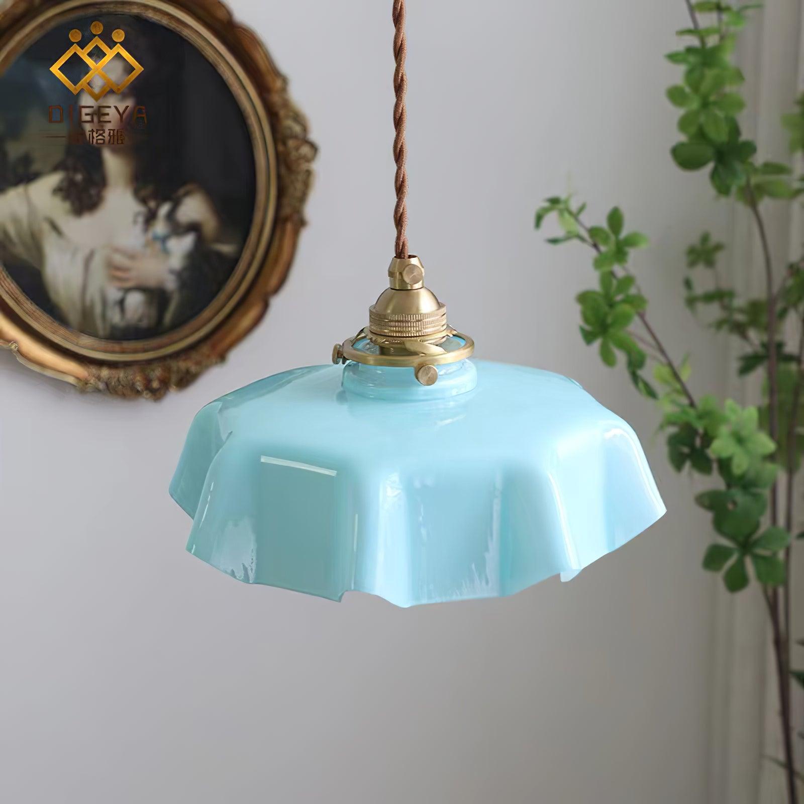 Civen Farmhouse Ruffled Pendant Light - Neutralighting