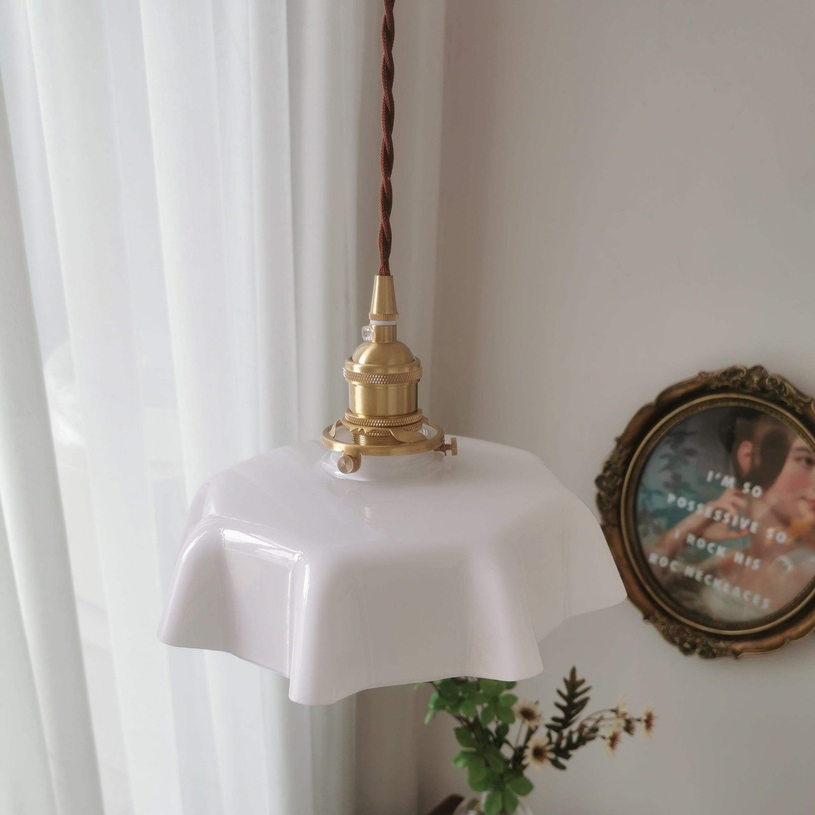 Civen Farmhouse Ruffled Pendant Light - Neutralighting