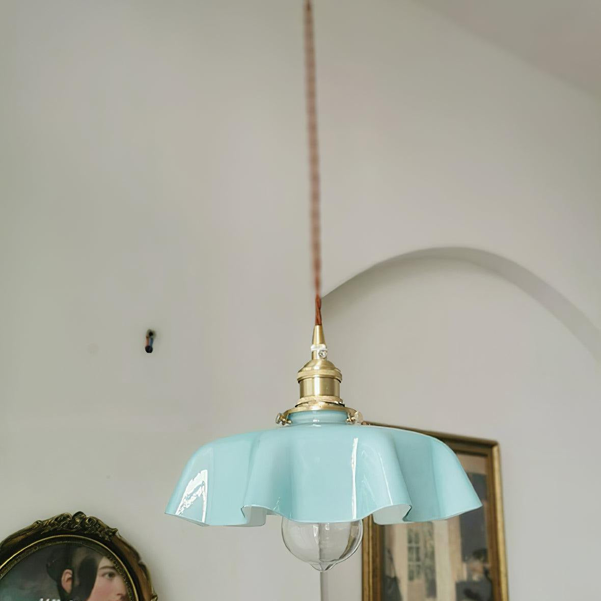Civen Farmhouse Ruffled Pendant Light - Neutralighting