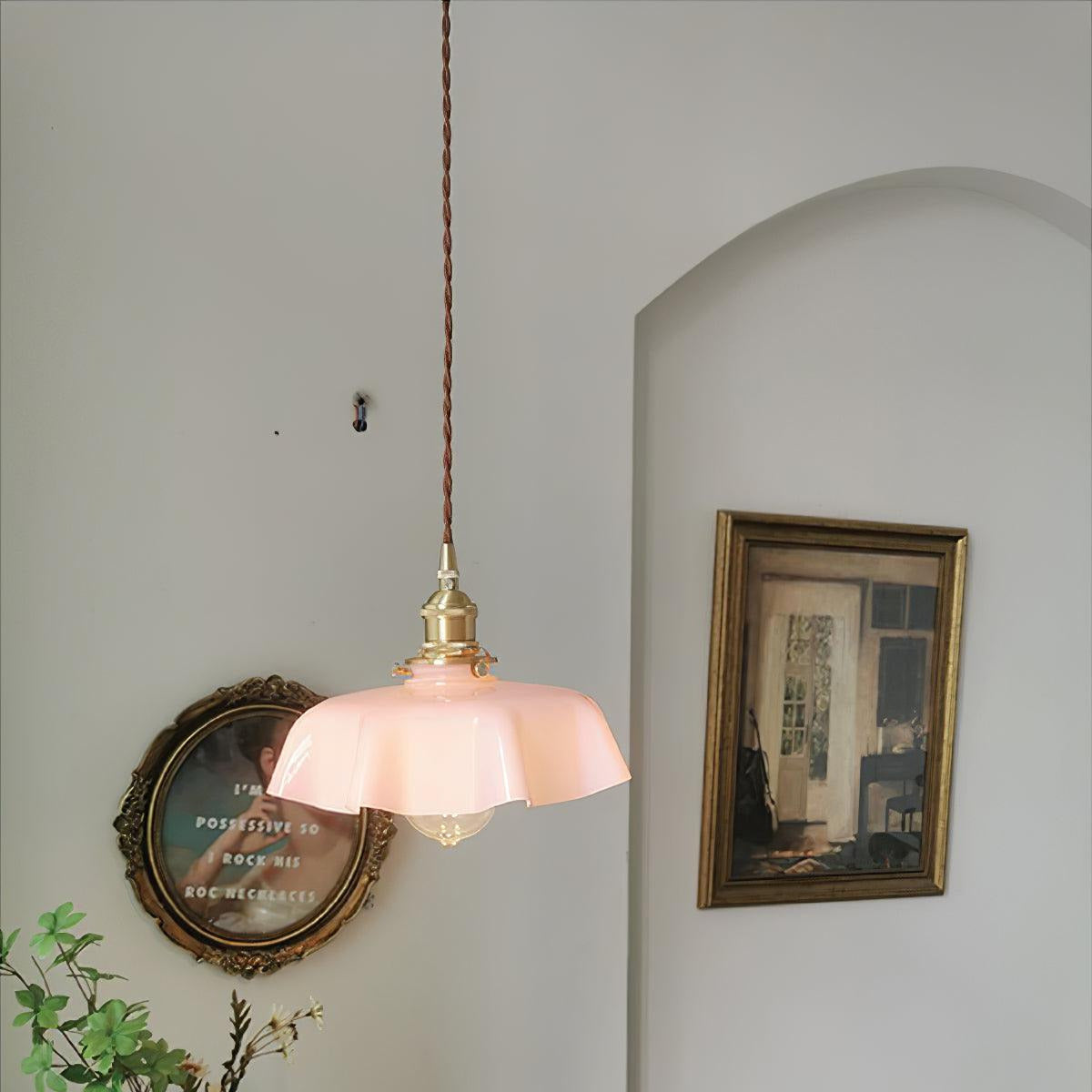 Civen Farmhouse Ruffled Pendant Light - Neutralighting