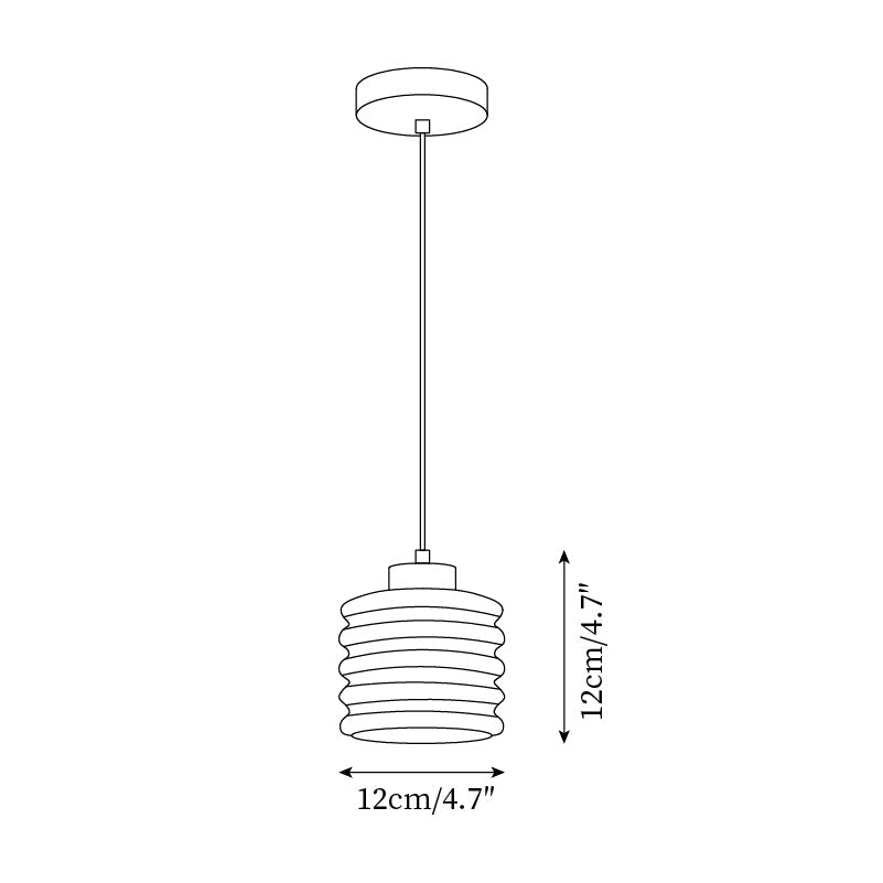 Ritta Pendant Light Travertine Ripple Shade Wabi-Sabi - Neutralighting