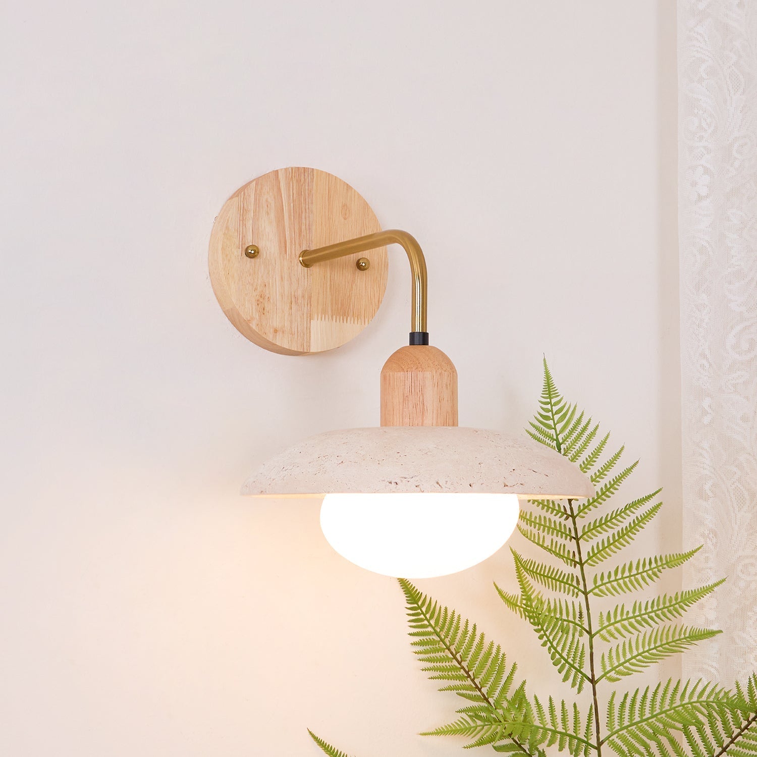 Aria Wall Lamp Vintage Travertine - Neutralighting