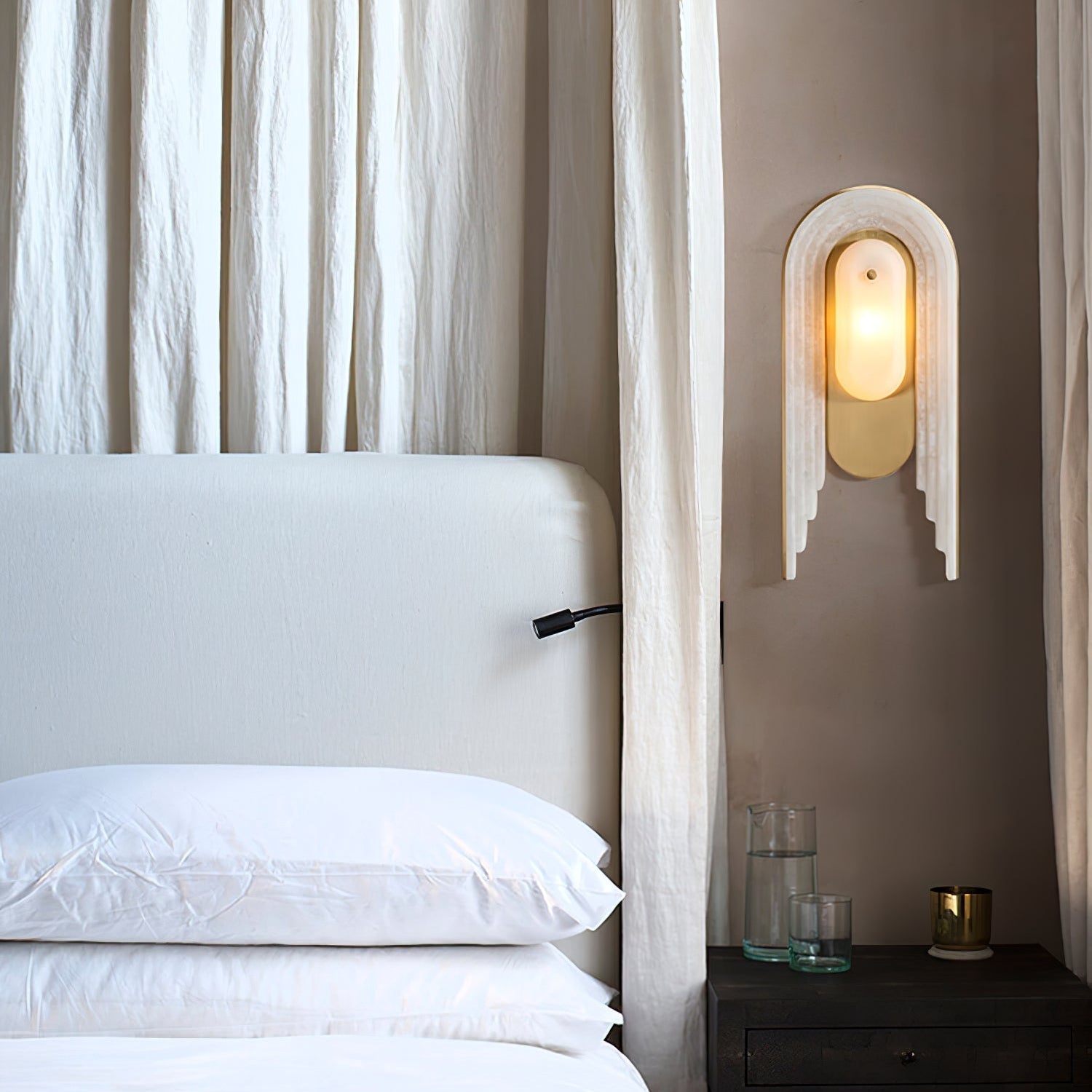 Sytalion Arch Alabaster Wall Light - Neutralighting