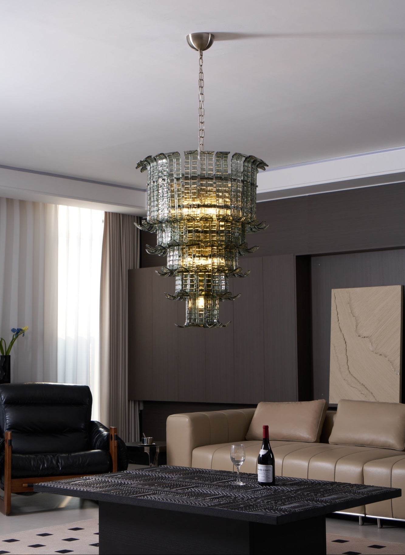 Aurora Chandelier Cascade Murano Glass Tiered Vintage