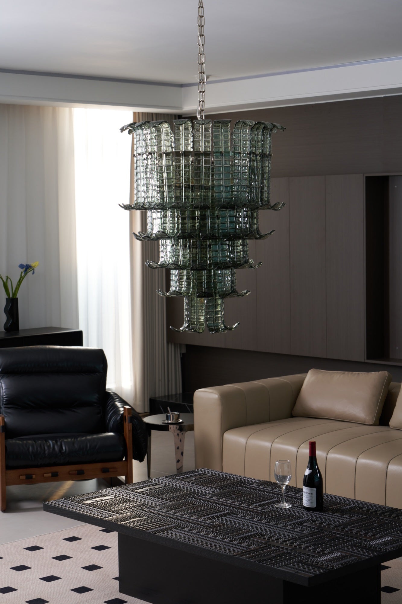 Aurora Chandelier Cascade Murano Glass Tiered Vintage