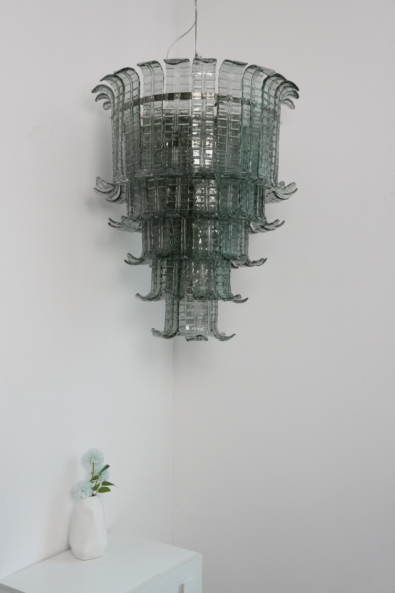 Aurora Chandelier Cascade Murano Glass Tiered Vintage