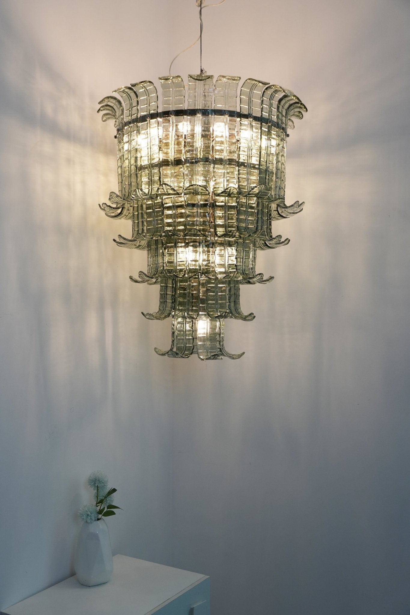 Aurora Chandelier Cascade Murano Glass Tiered Vintage