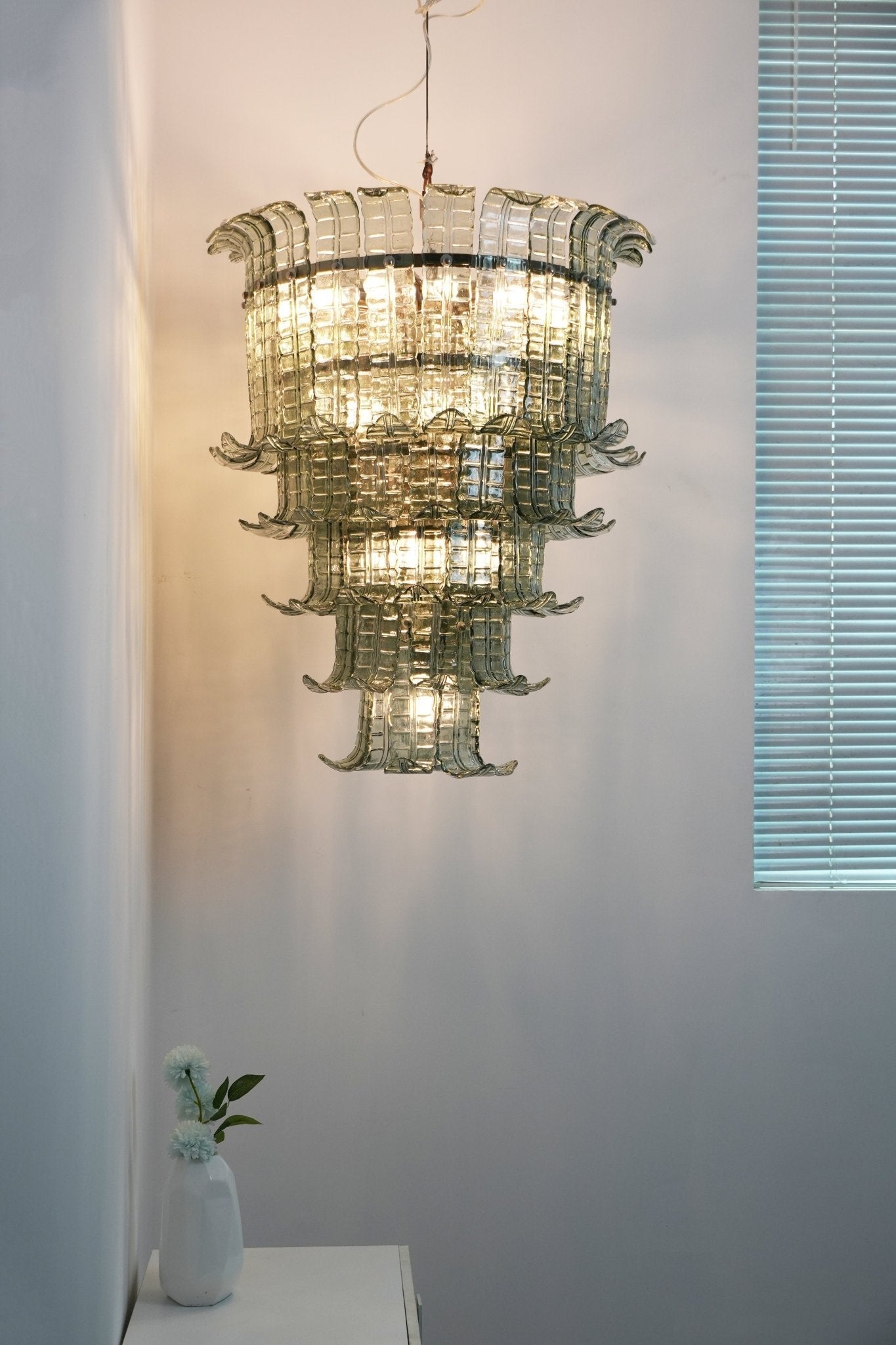 Aurora Chandelier Cascade Murano Glass Tiered Vintage
