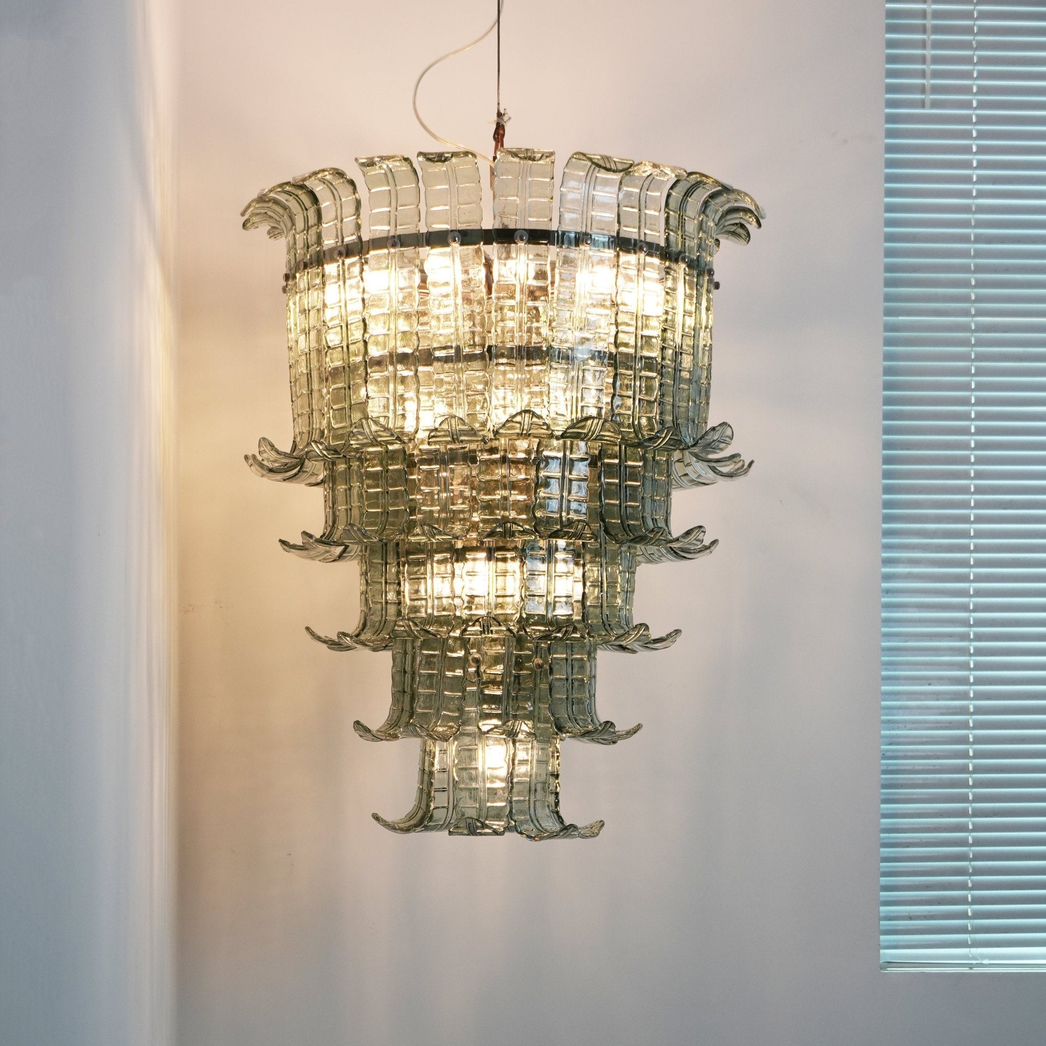 Aurora Chandelier Cascade Murano Glass Tiered Vintage
