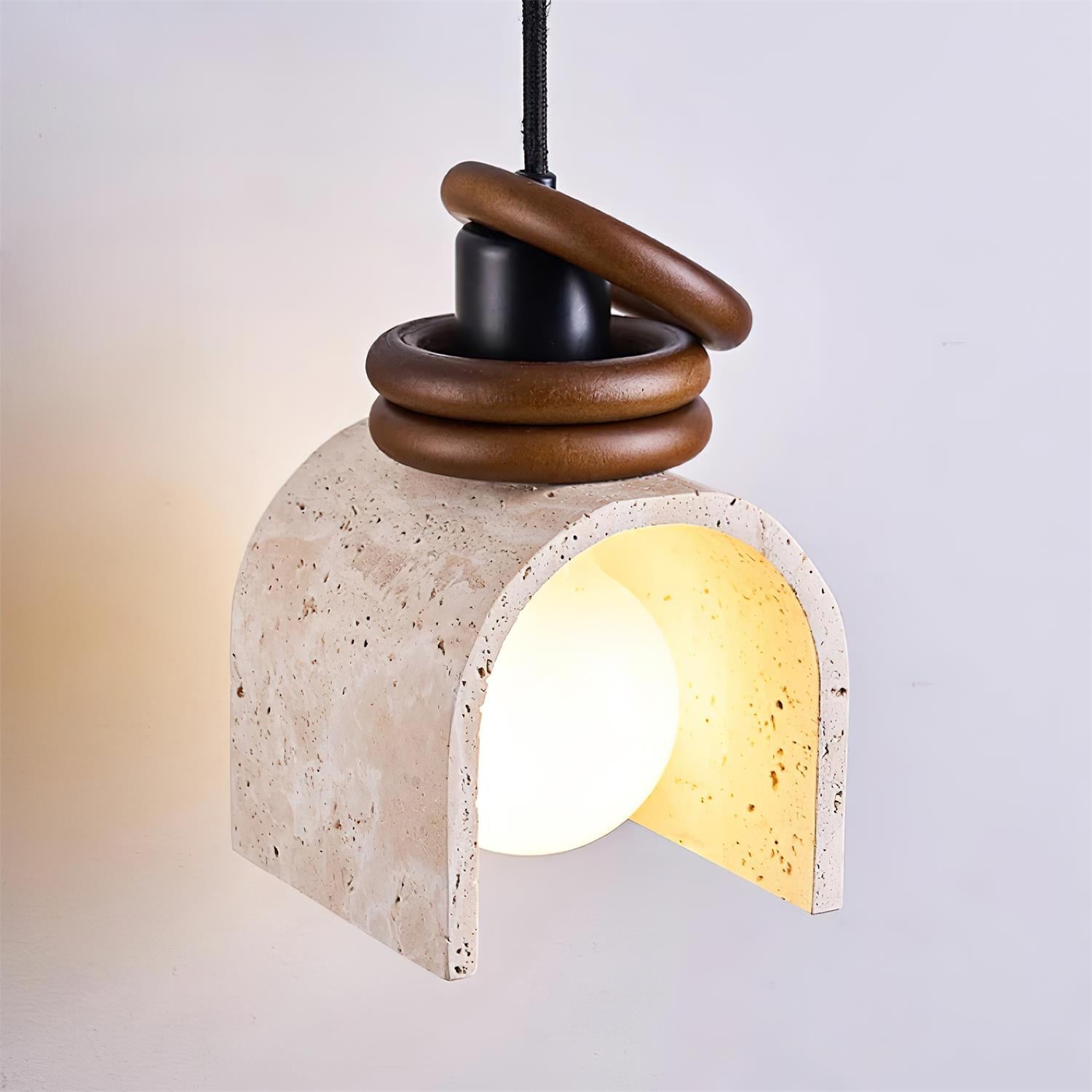 Ritta Pendant Light Travertine Arched - Neutralighting