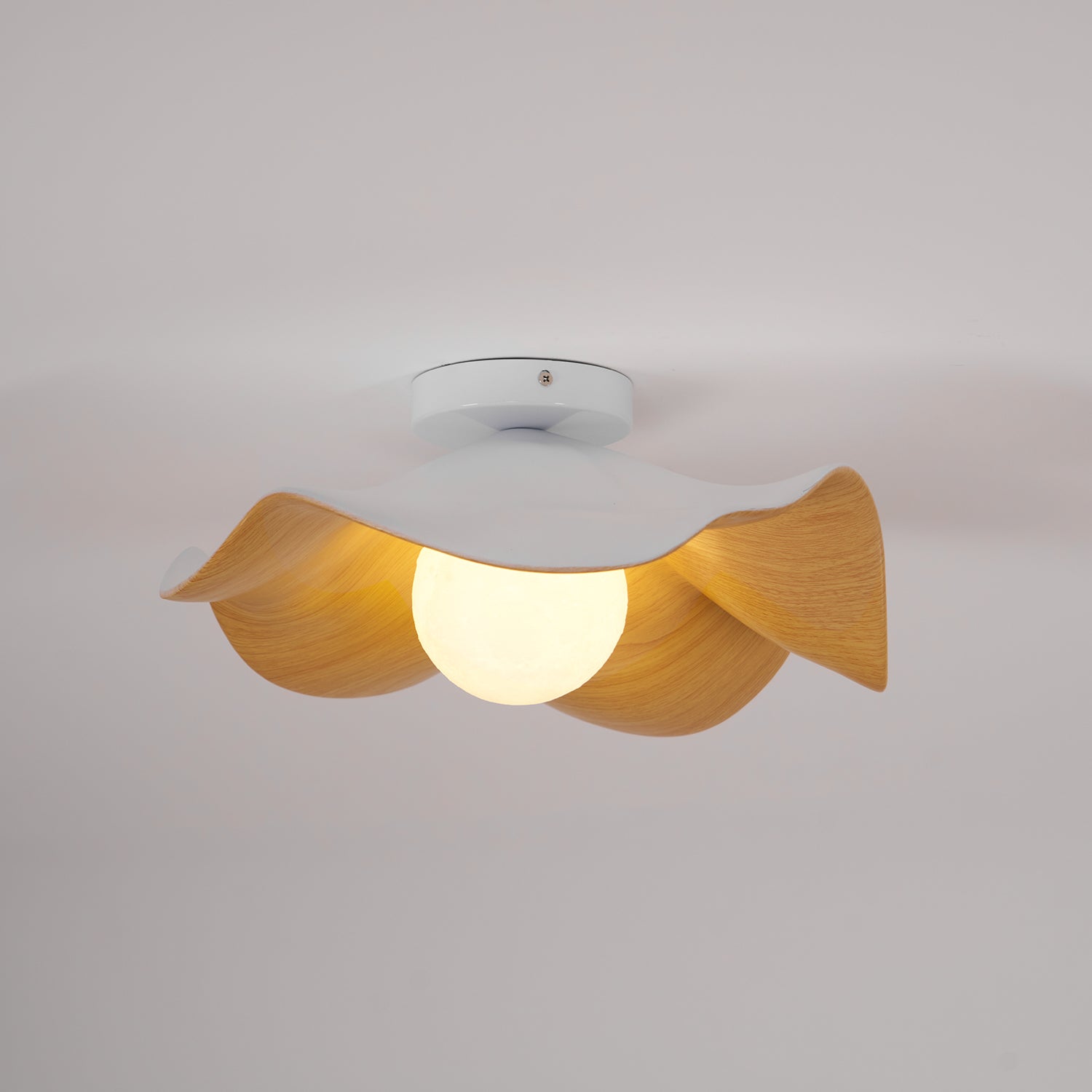 Lanoe Ceiling Light Wood Black&White - Neutralighting