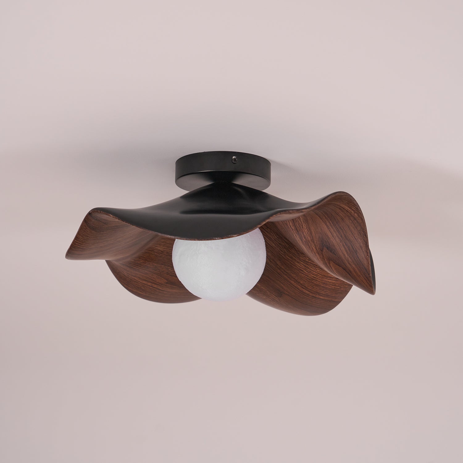 Lanoe Ceiling Light Wood Black&White - Neutralighting