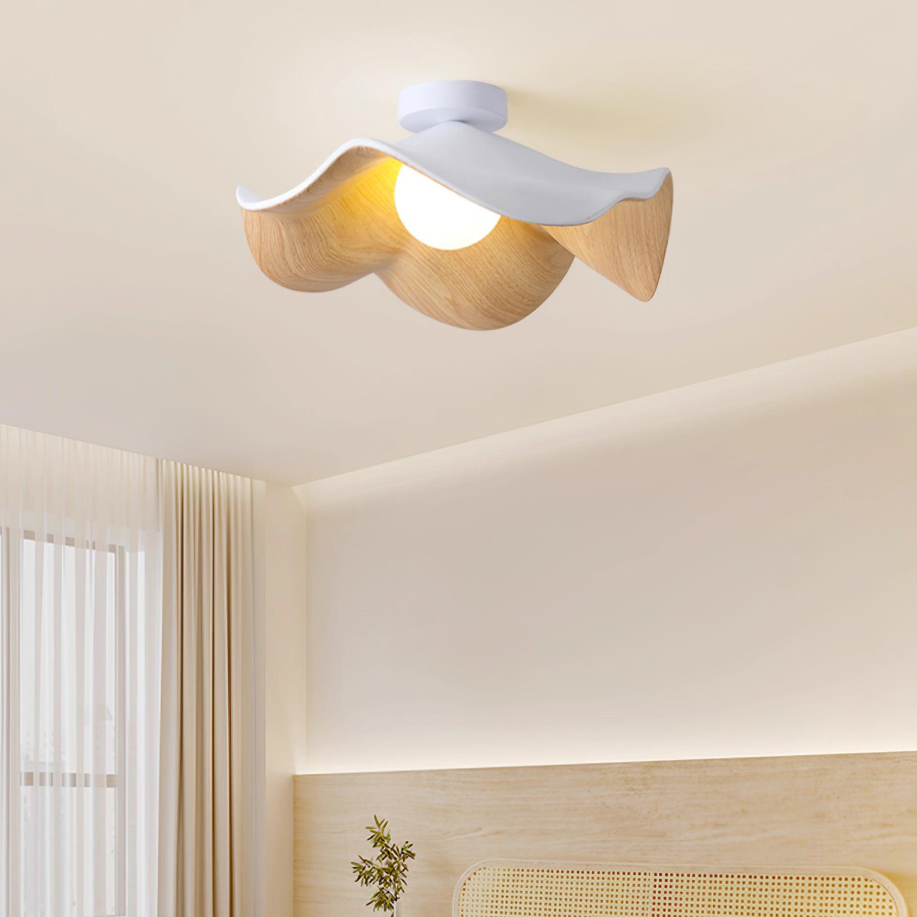 Lanoe Ceiling Light Wood Black&White - Neutralighting