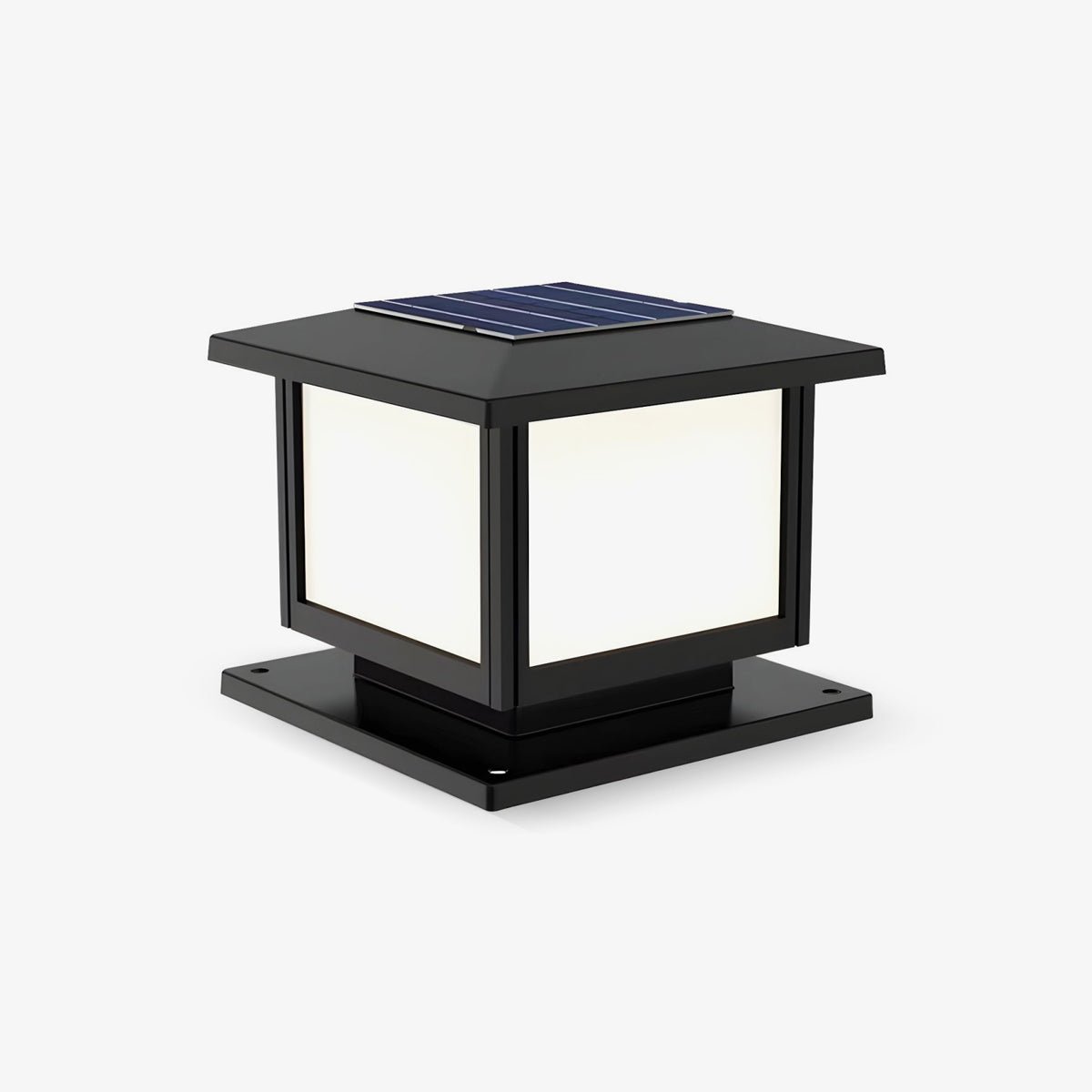 Ray Pavilion-style Square Solar Outdoor Post Light - Neutralighting