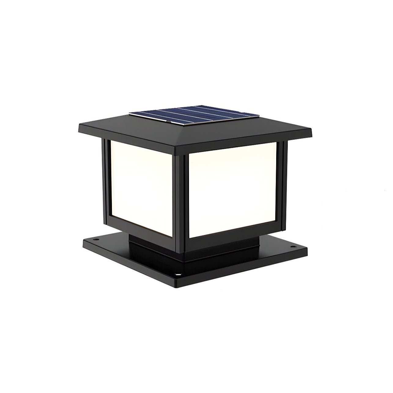 Ray Pavilion-style Square Solar Outdoor Post Light - Neutralighting