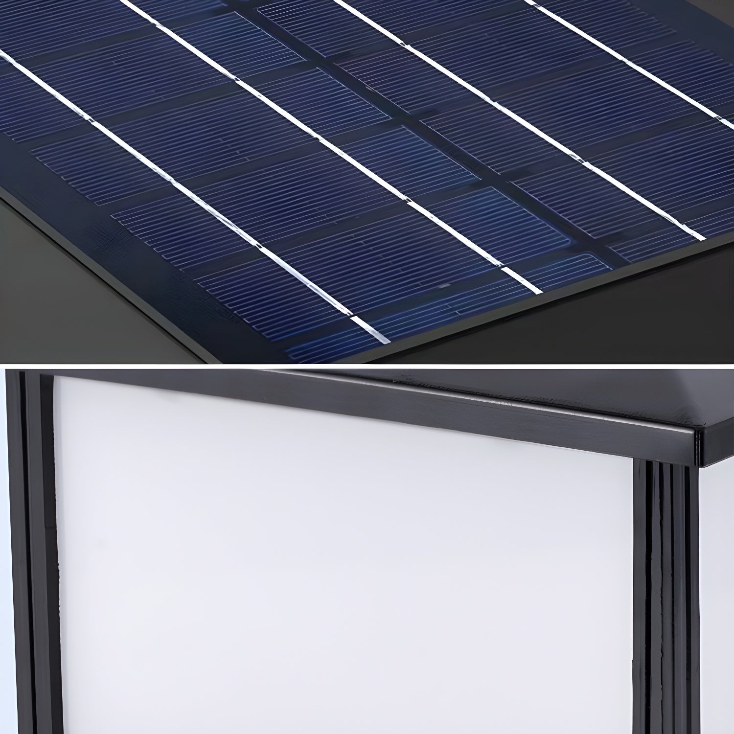 Ray Pavilion-style Square Solar Outdoor Post Light - Neutralighting