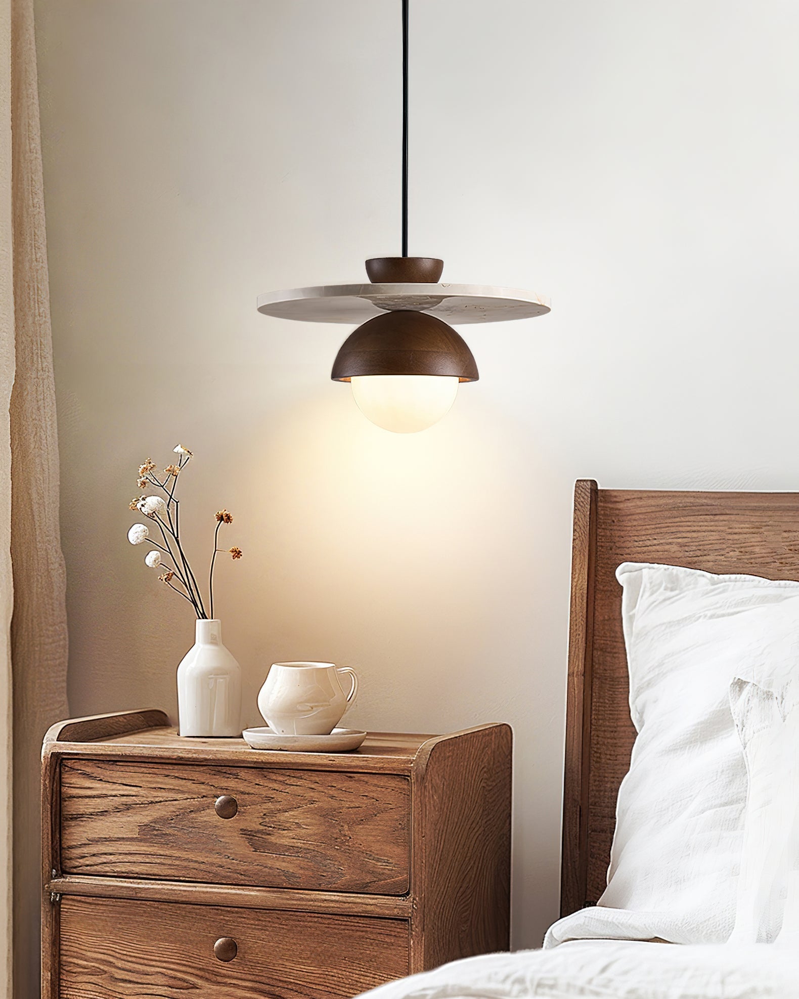 Ritta Travertine Layered Pendant Lamp - Neutralighting