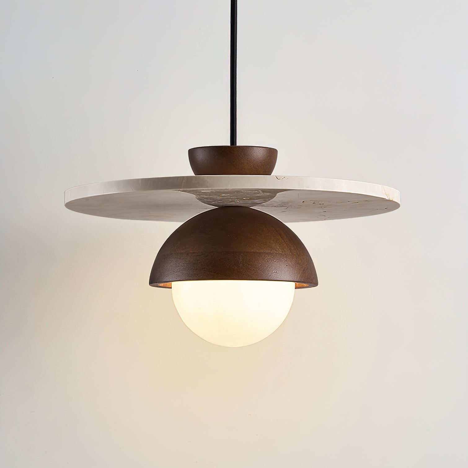 Ritta Travertine Layered Pendant Lamp - Neutralighting