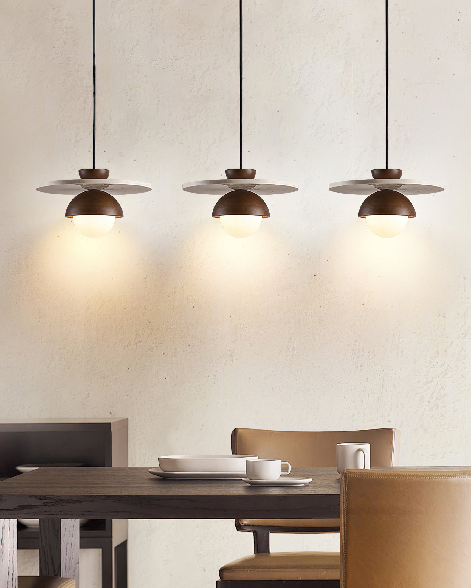 Ritta Travertine Layered Pendant Lamp - Neutralighting
