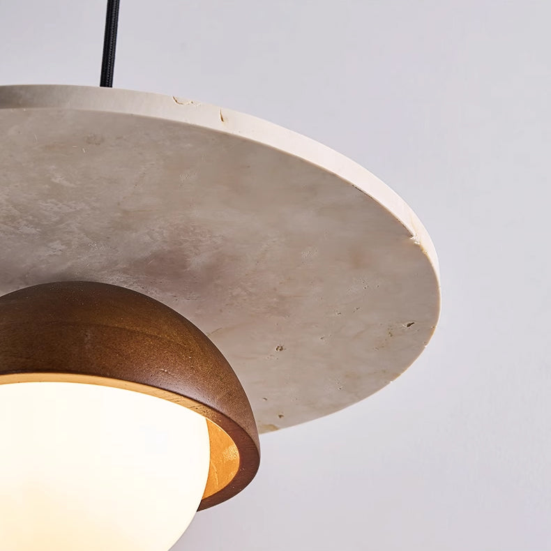 Ritta Travertine Layered Pendant Lamp - Neutralighting