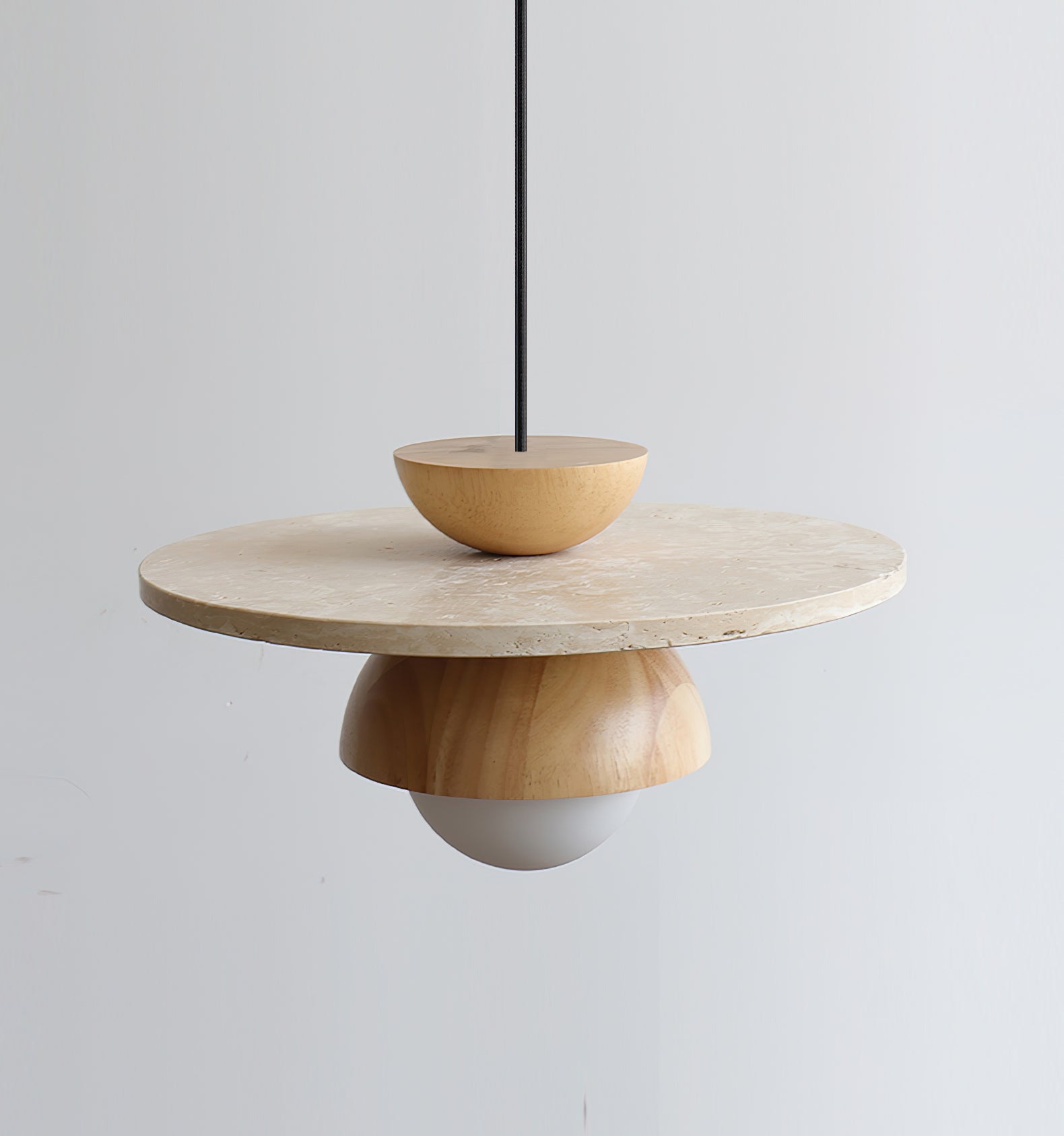 Ritta Travertine Layered Pendant Lamp - Neutralighting