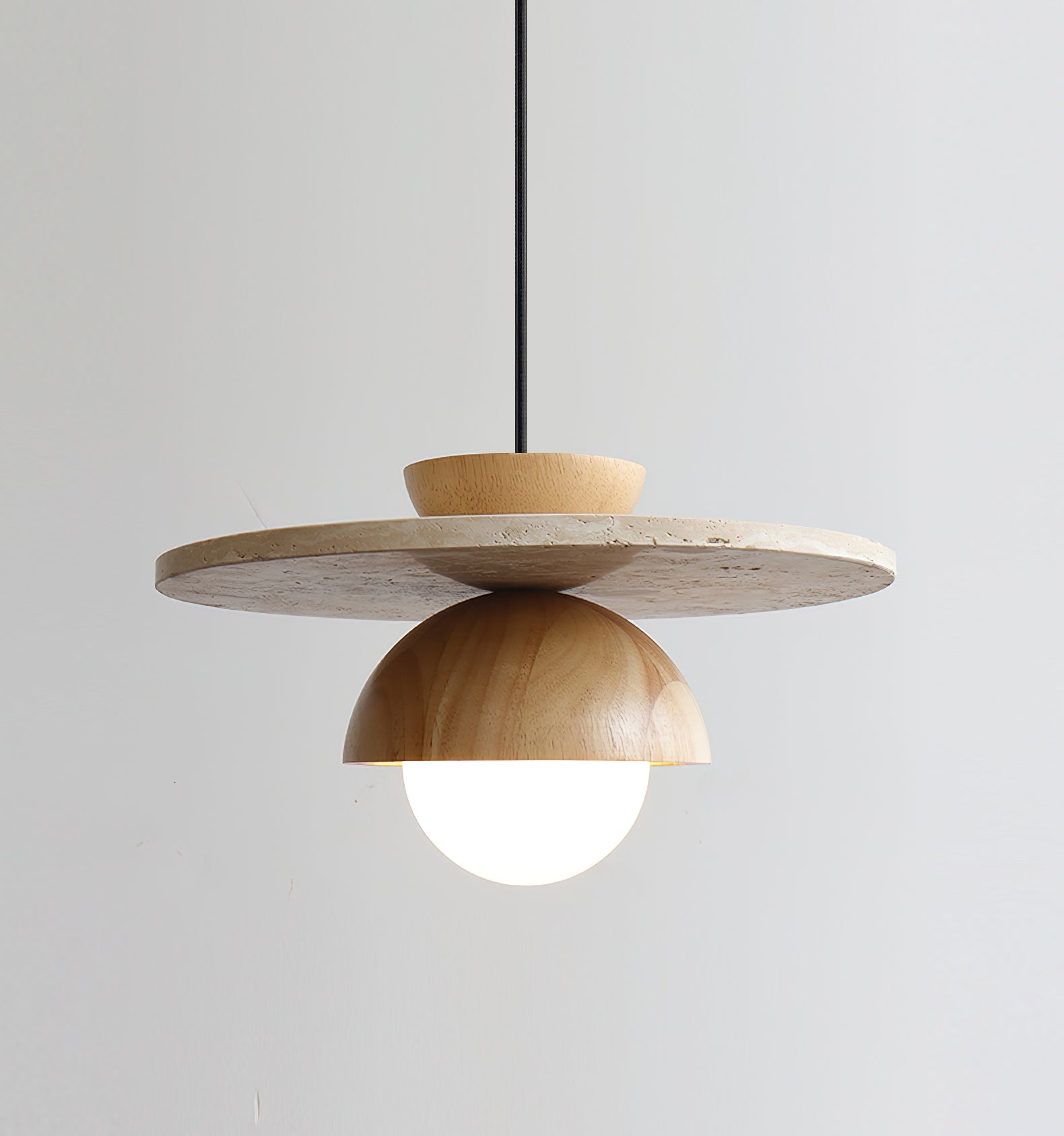 Ritta Travertine Layered Pendant Lamp - Neutralighting