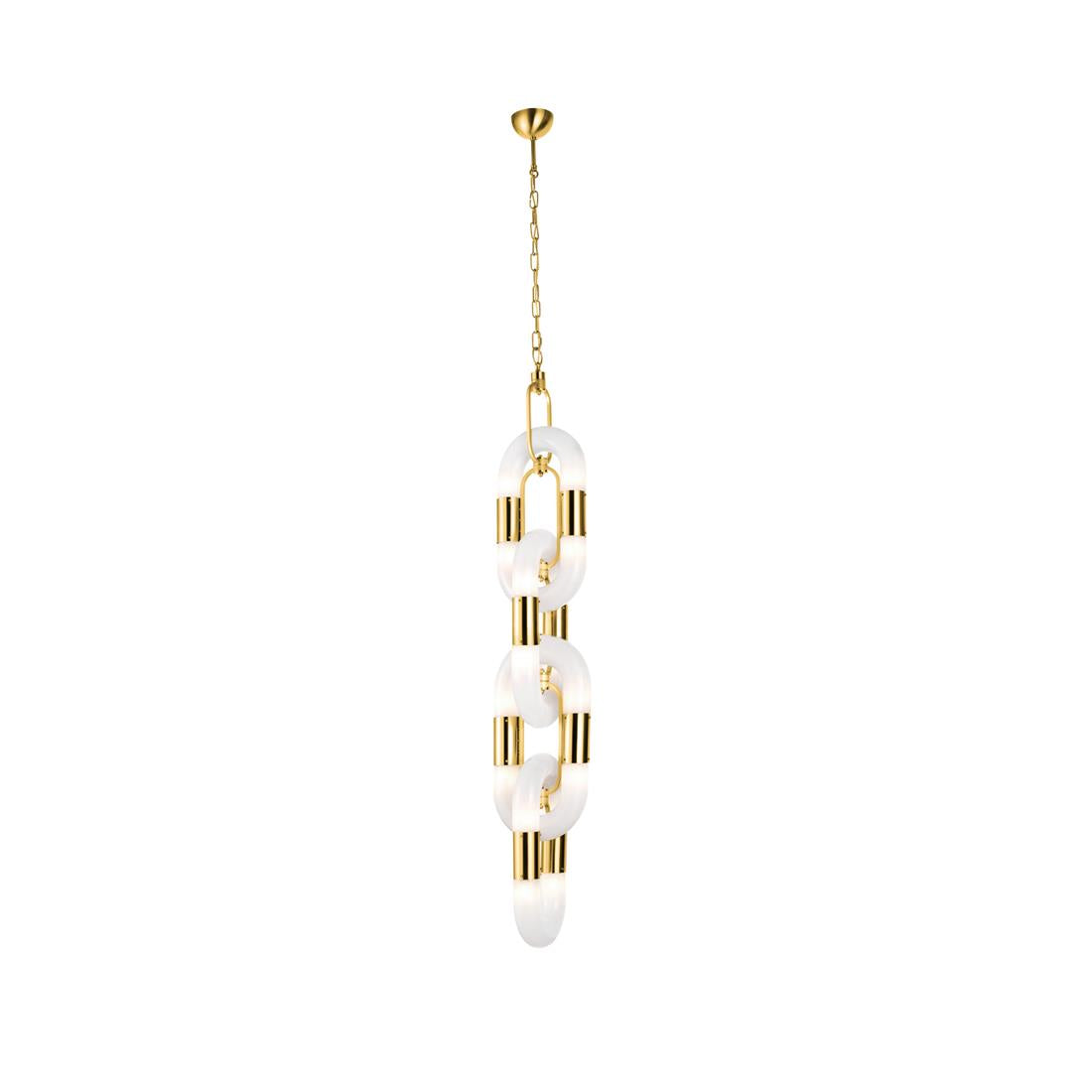 Pendant Light Chain Link Modern Acrylic Stainless Steel Hanging Lamp - Neutralighting