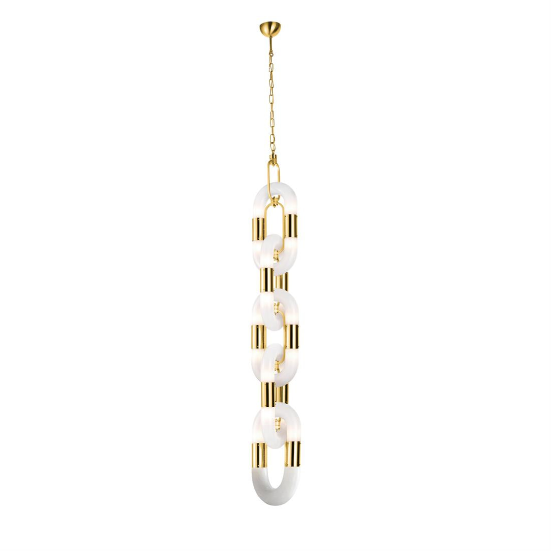 Pendant Light Chain Link Modern Acrylic Stainless Steel Hanging Lamp - Neutralighting