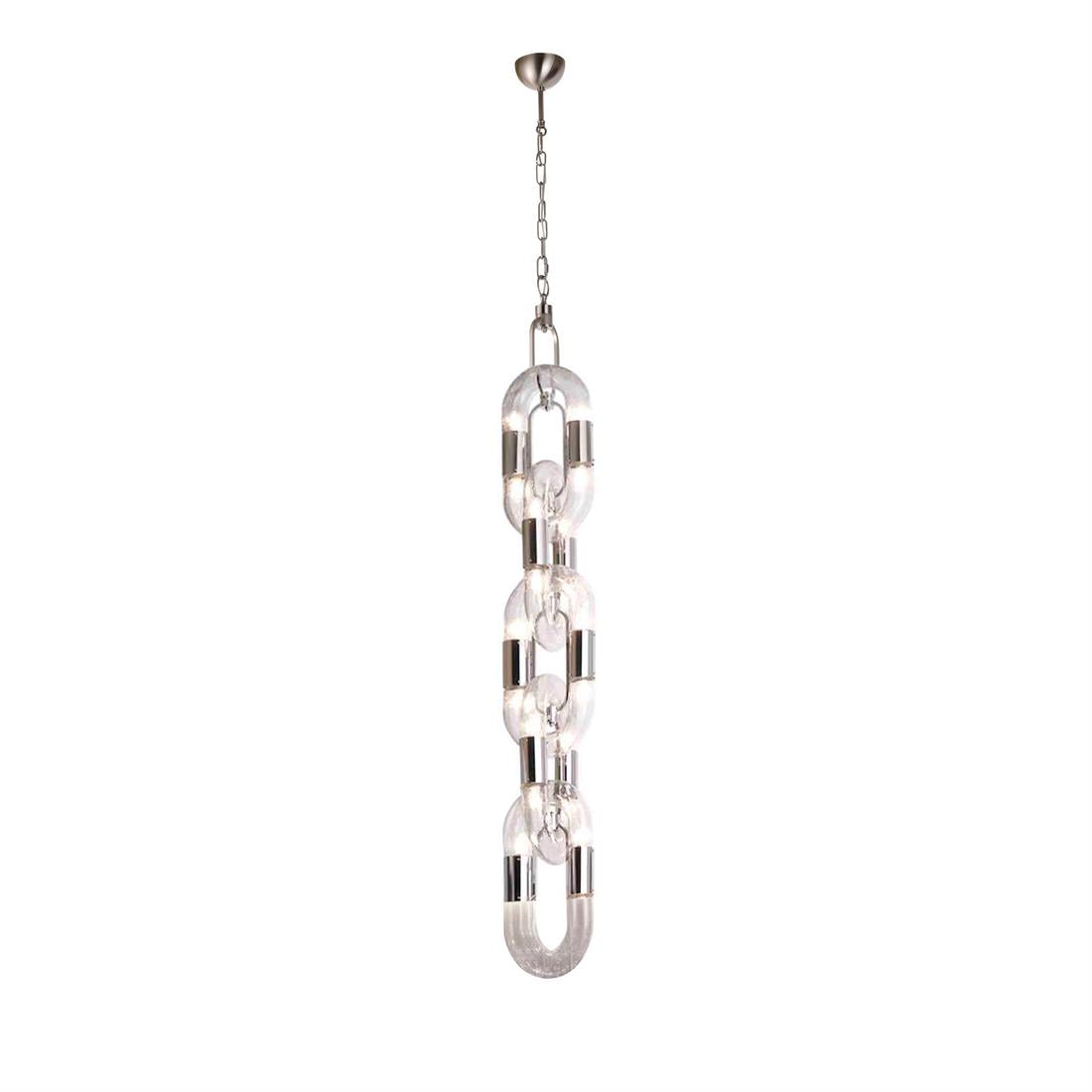 Pendant Light Chain Link Modern Acrylic Stainless Steel Hanging Lamp - Neutralighting