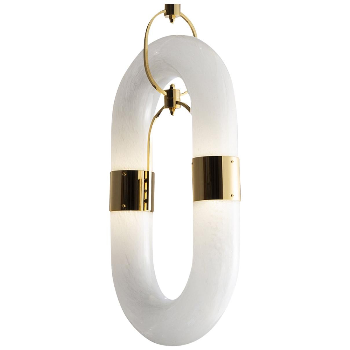 Pendant Light Chain Link Modern Acrylic Stainless Steel Hanging Lamp - Neutralighting
