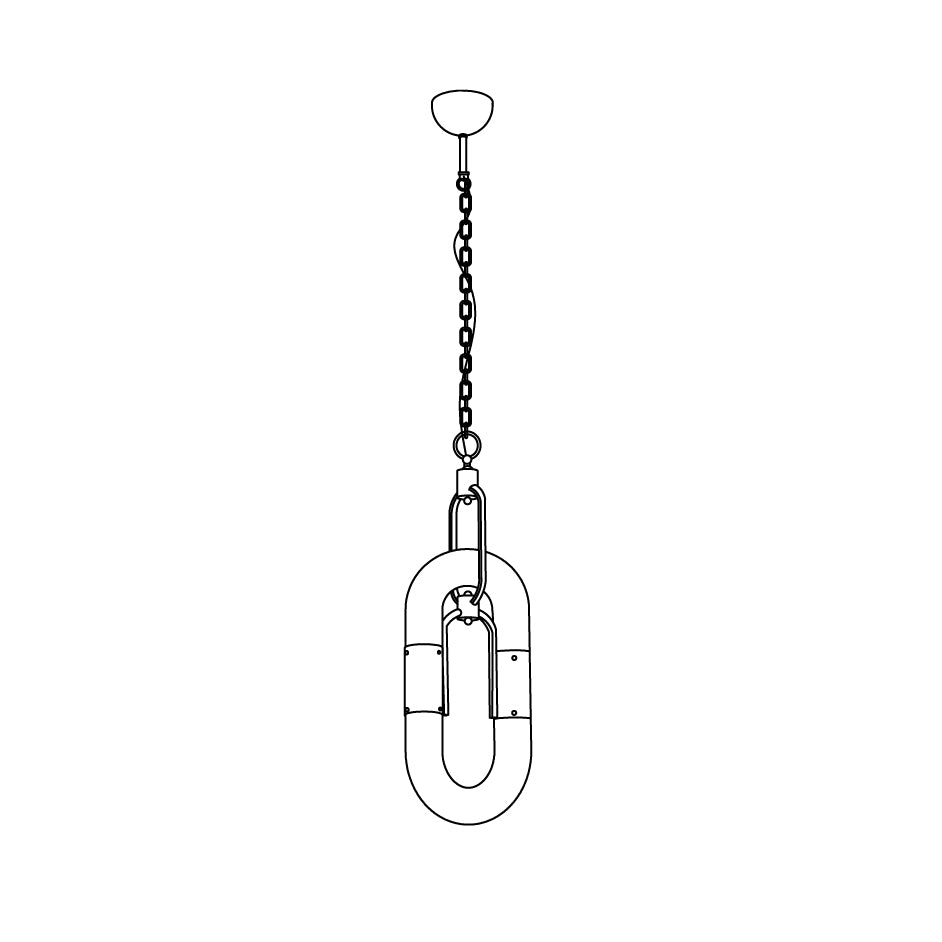 Pendant Light Chain Link Modern Acrylic Stainless Steel Hanging Lamp - Neutralighting