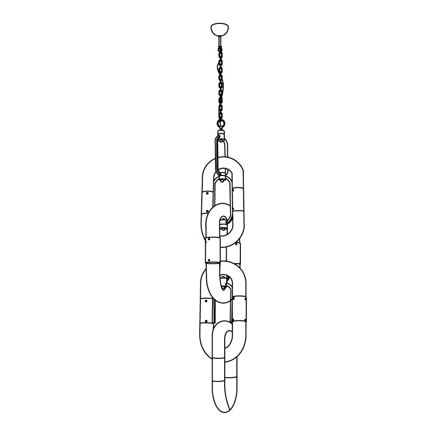 Pendant Light Chain Link Modern Acrylic Stainless Steel Hanging Lamp - Neutralighting