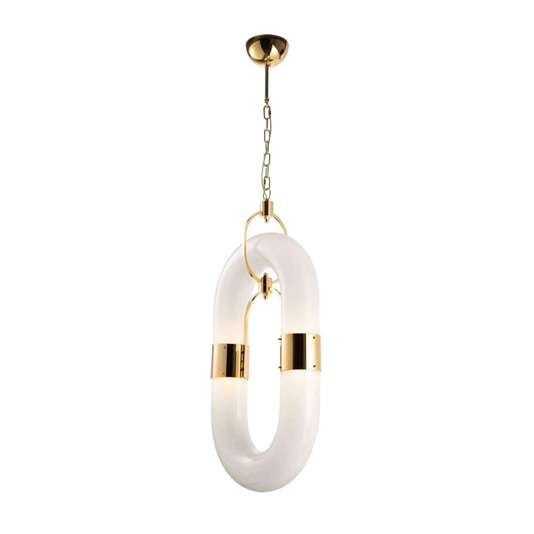 Pendant Light Chain Link Modern Acrylic Stainless Steel Hanging Lamp - Neutralighting