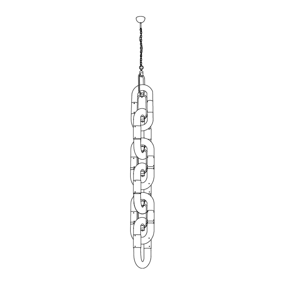 Pendant Light Chain Link Modern Acrylic Stainless Steel Hanging Lamp - Neutralighting
