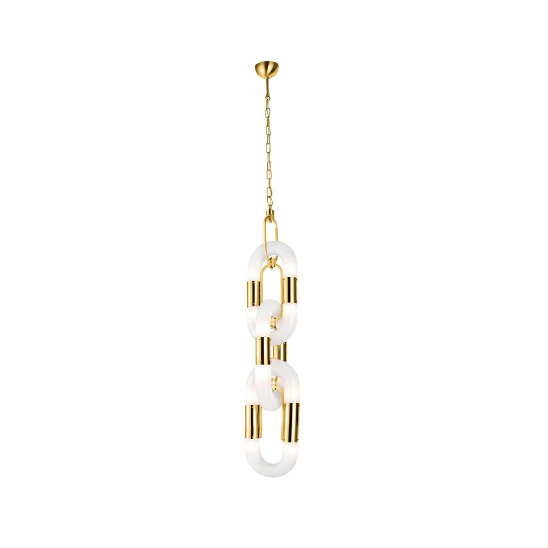 Pendant Light Chain Link Modern Acrylic Stainless Steel Hanging Lamp - Neutralighting