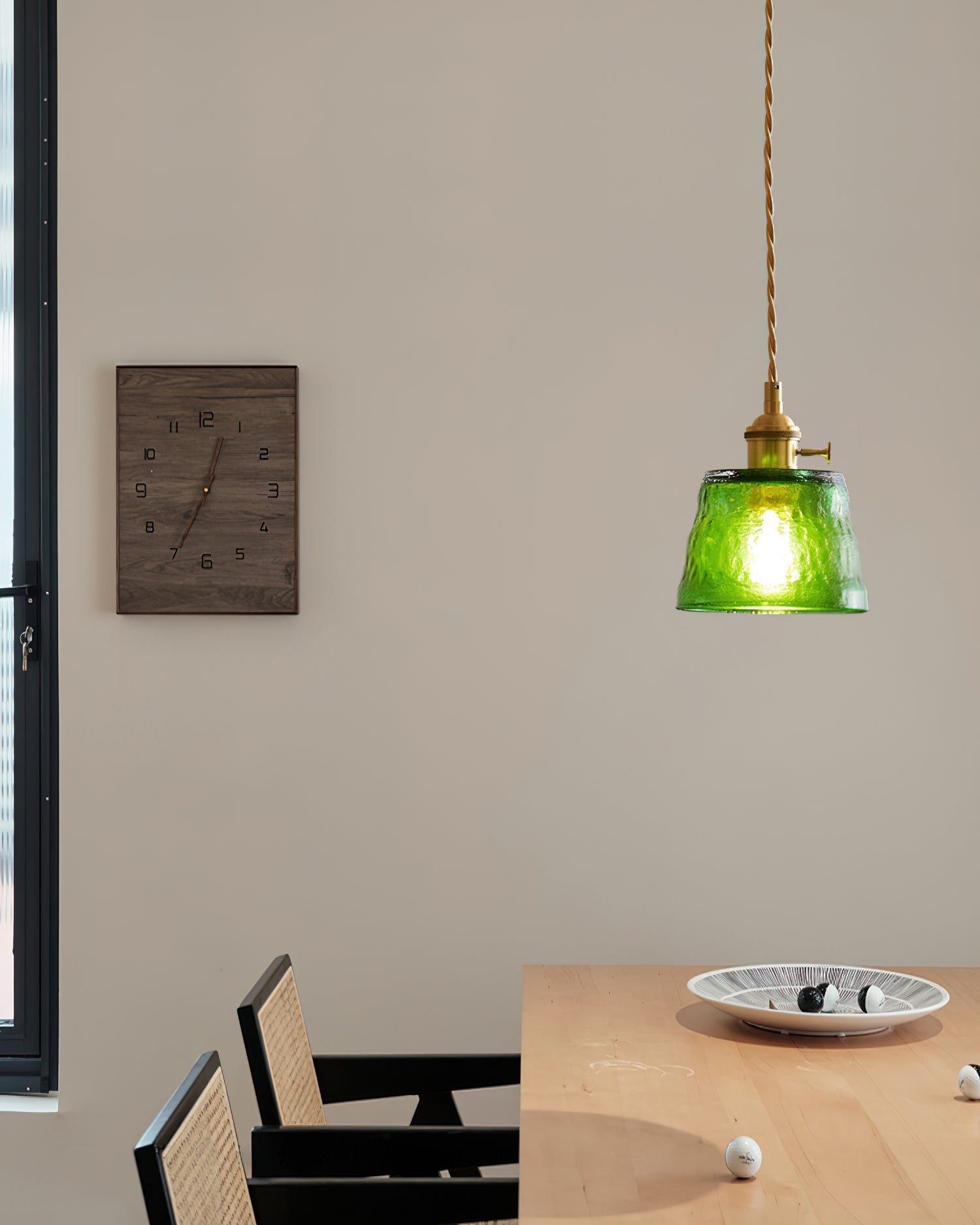 Pendant Lamp Brass and Glass Textured Shade Artisan Vintage Accent - Neutralighting