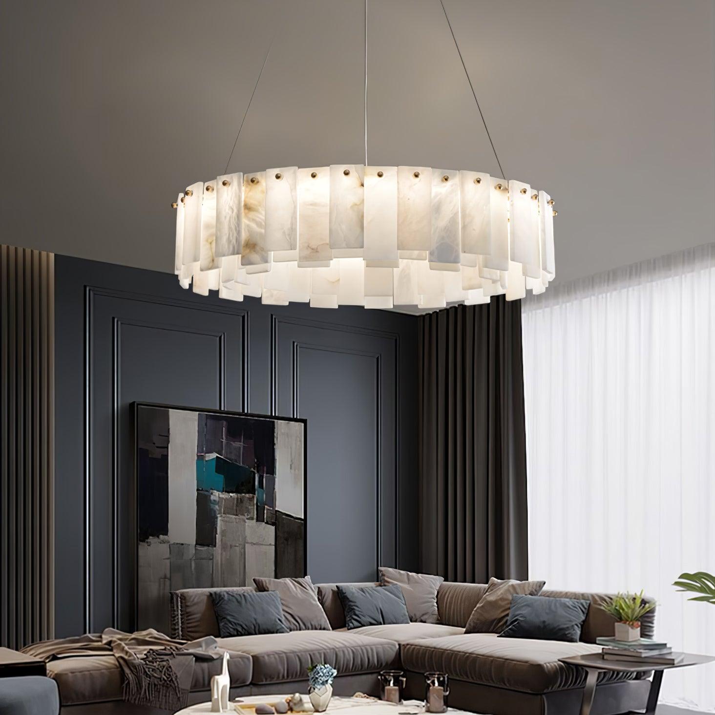 Vodore Alabaster Pendant Light Chandelier - Neutralighting
