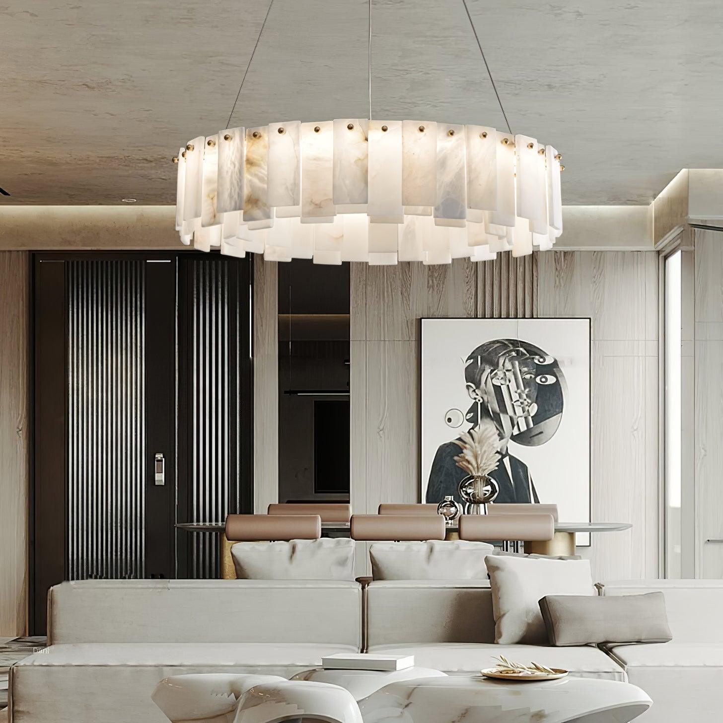 Vodore Alabaster Pendant Light Chandelier - Neutralighting
