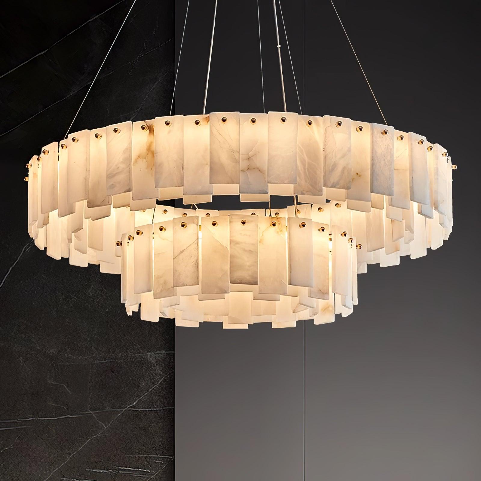 Vodore Alabaster Pendant Light Chandelier - Neutralighting