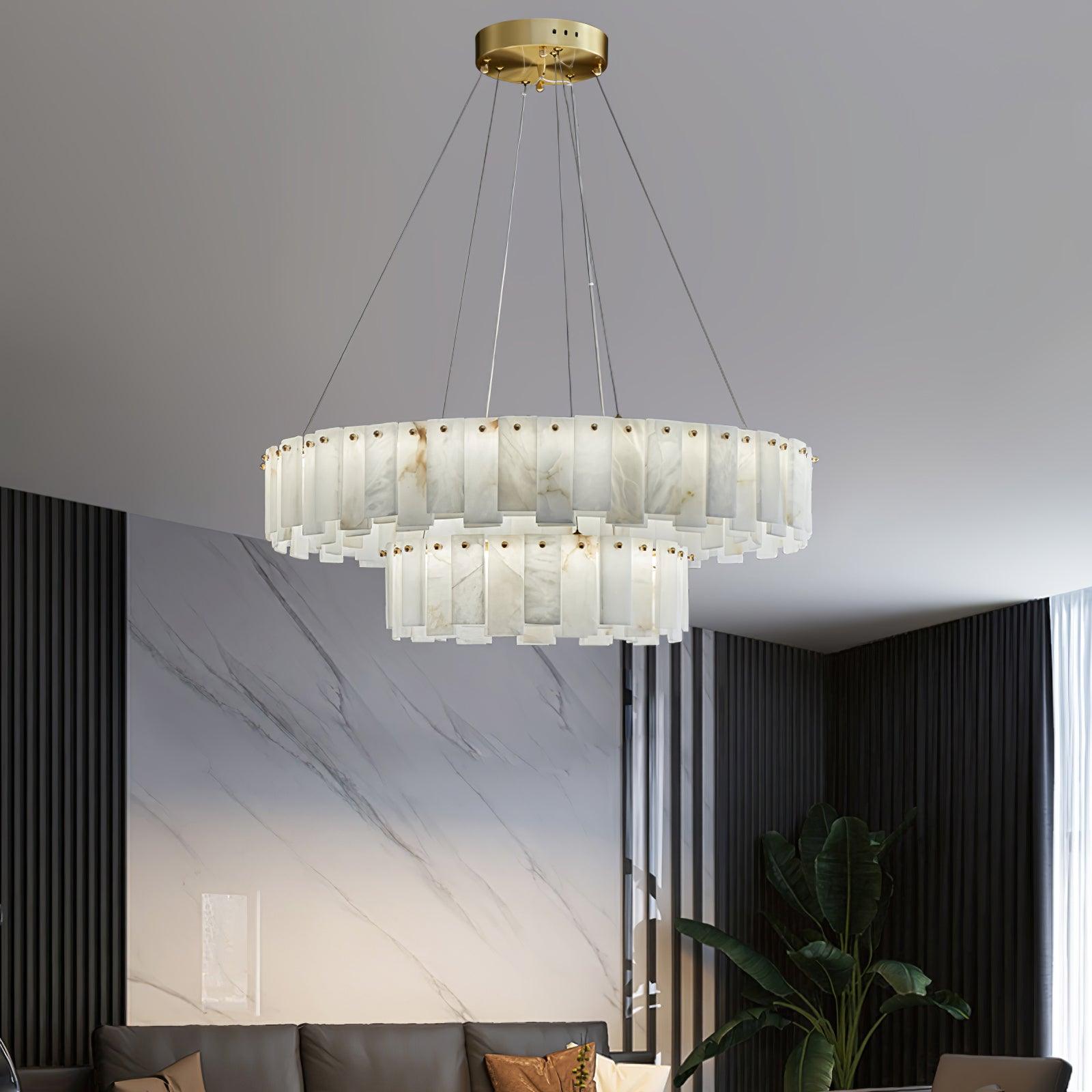 Vodore Alabaster Pendant Light Chandelier - Neutralighting