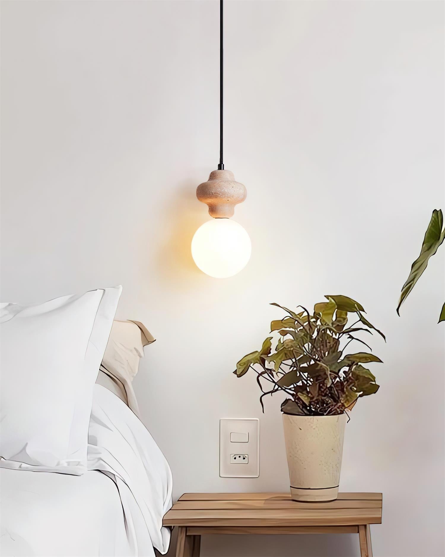 Lunara Travertine Geometric Pendant Light - Neutralighting